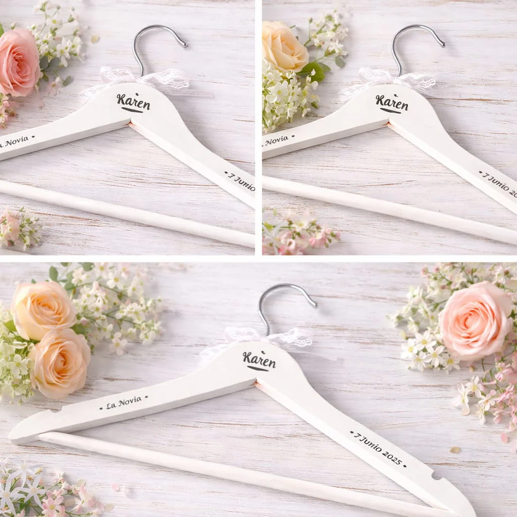 Perchas Personalizadas: El Regalo Perfecto Blanca - Imagen 3